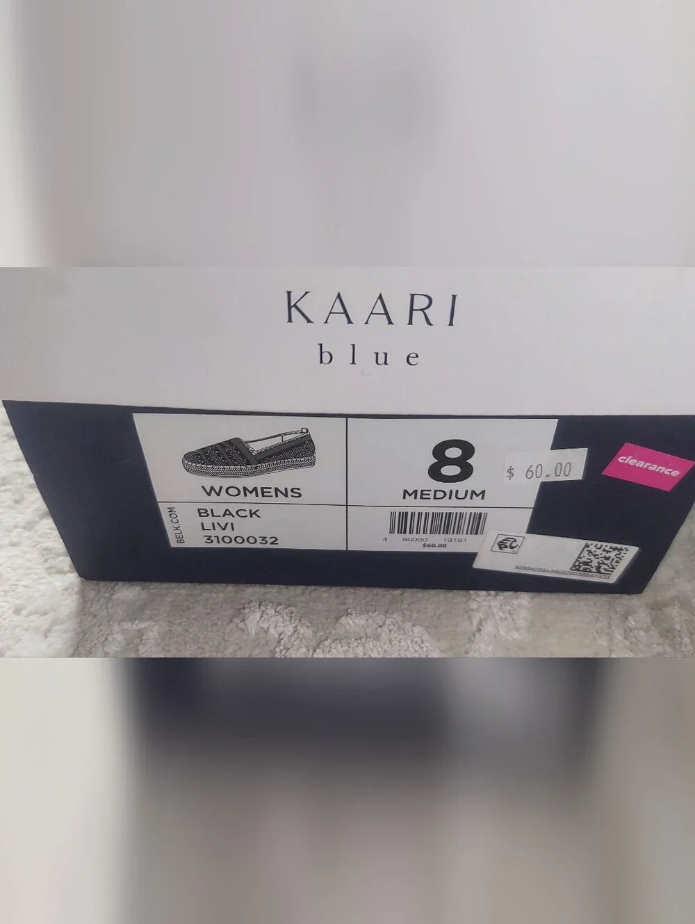 Kaari Blue Black Livi Crochet Espadrille